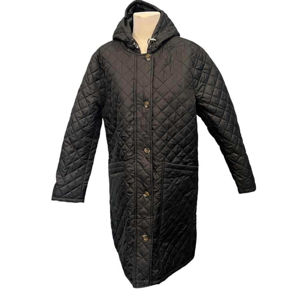 NWT URBAN REPUBLIC Black Polyester Quilt Zip Up Jacket (L)